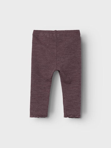 Leggings Merinoull Wang Enfärgade Lila X