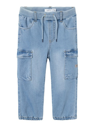 Mjuka Jeans Ben Baggy Cargo Benfickor Ljus Blå