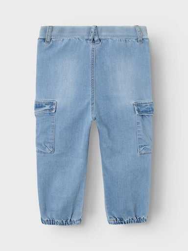 Mjuka Jeans Ben Baggy Cargo Benfickor Ljus Blå