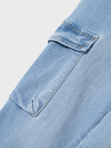 Mjuka Jeans Ben Baggy Cargo Benfickor Ljus Blå