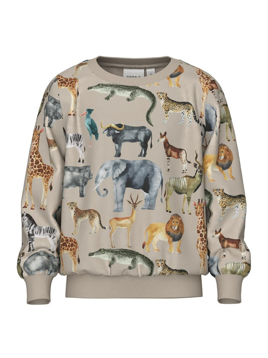 Sweattröja Jasen Safaridjur Beige