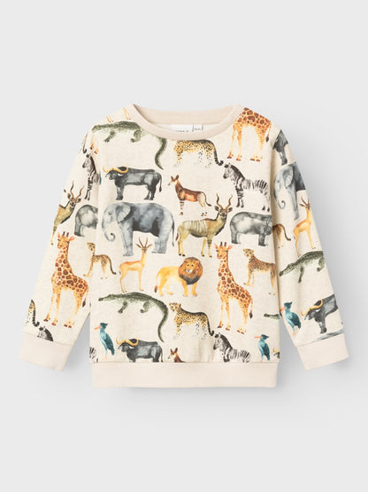 Sweattröja Jasen Safaridjur Beige