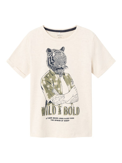 T-shirt Hasimon Tiger Beige