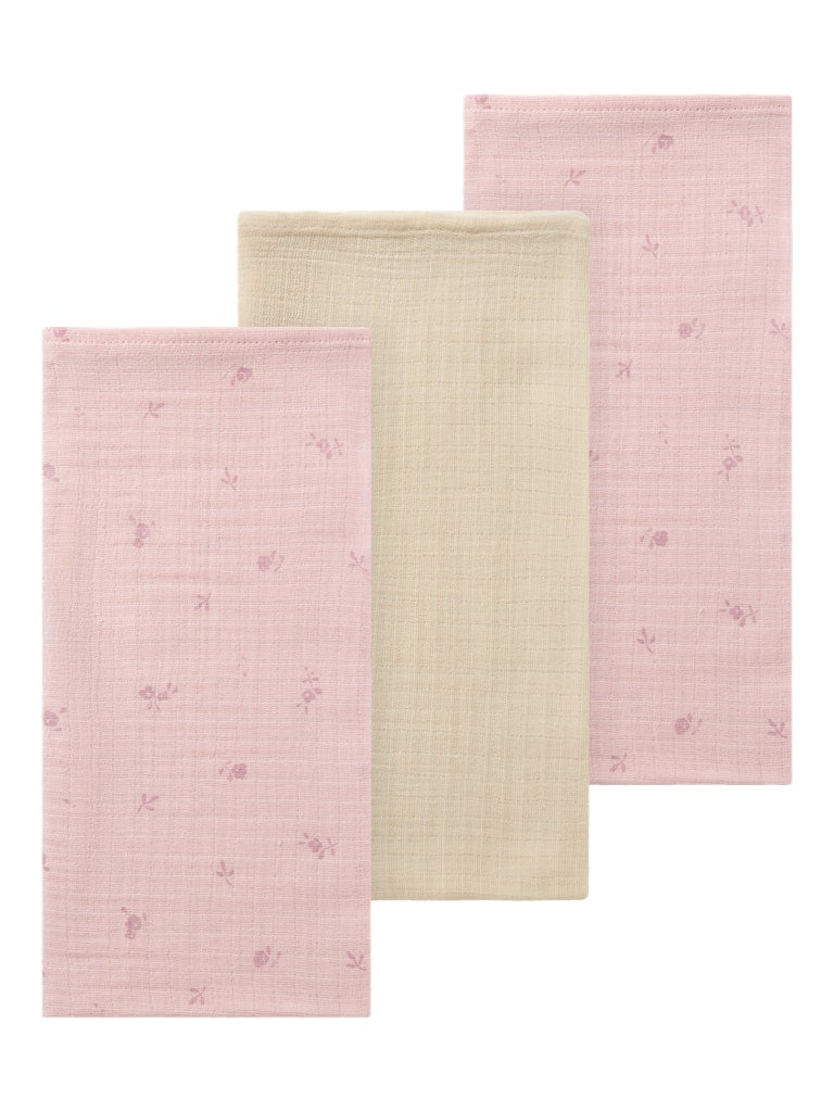 Muslinfiltar / Nappies 3-pack Rosa/Beige