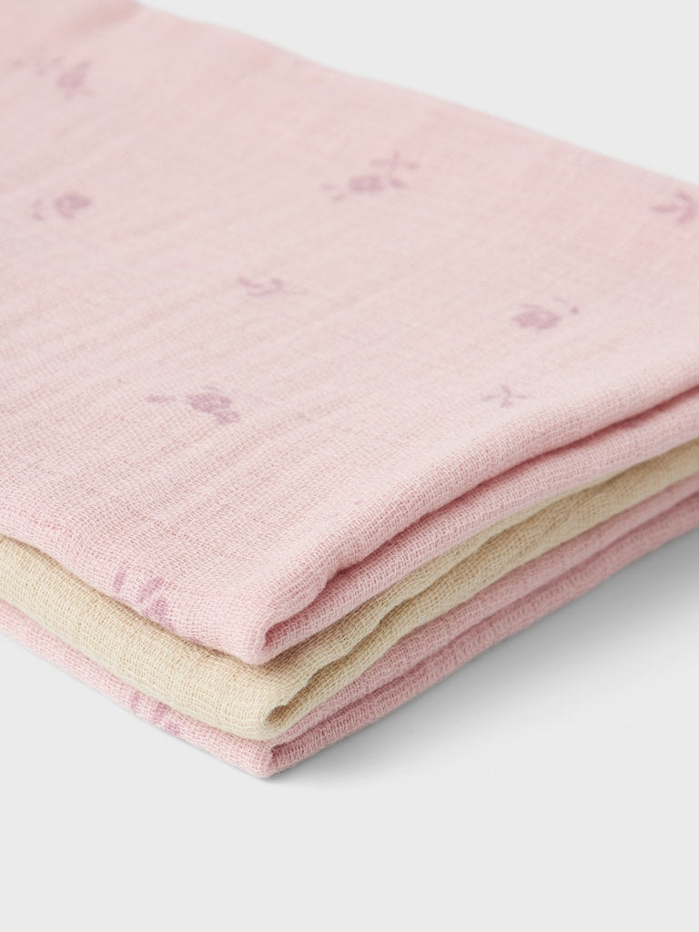 Muslinfiltar / Nappies 3-pack Rosa/Beige