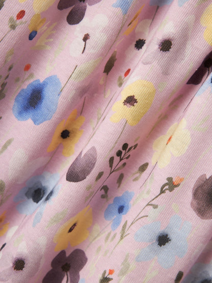 Klänning Tiane Blommor Mönstrad Rosa