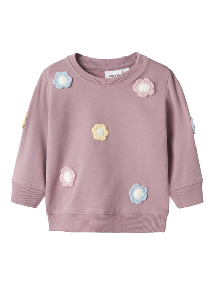 Sweattröja Tella Blommor Rosa