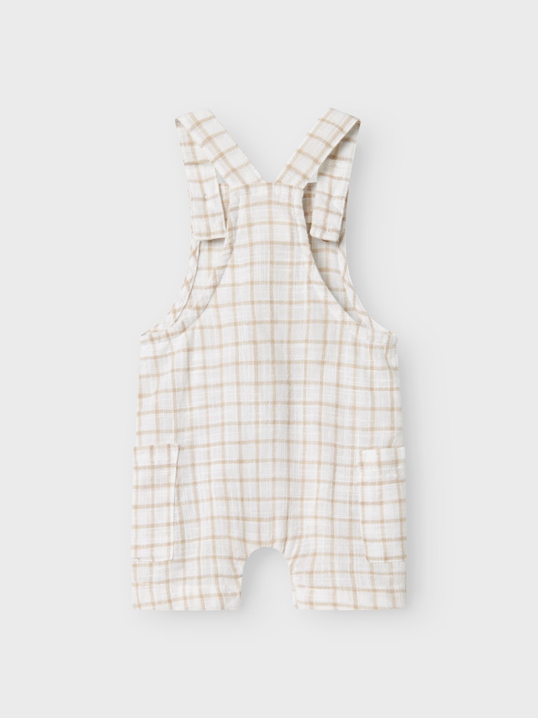 Hängselshorts Halom Rutiga  Beige/Vit