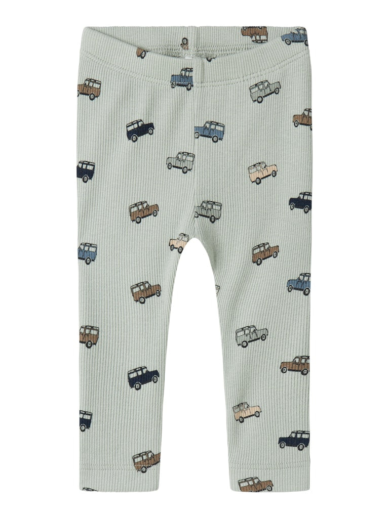 Leggings Bilar Ribbade Hukab Grön