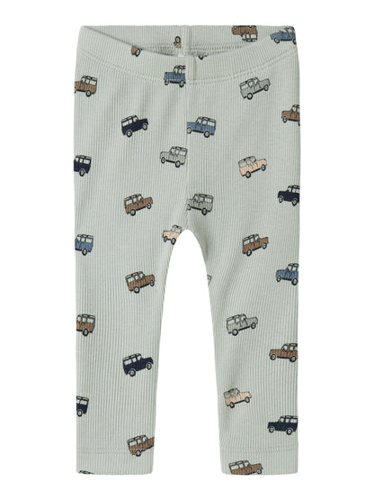 Leggings Bilar Ribbade Hukab Grön
