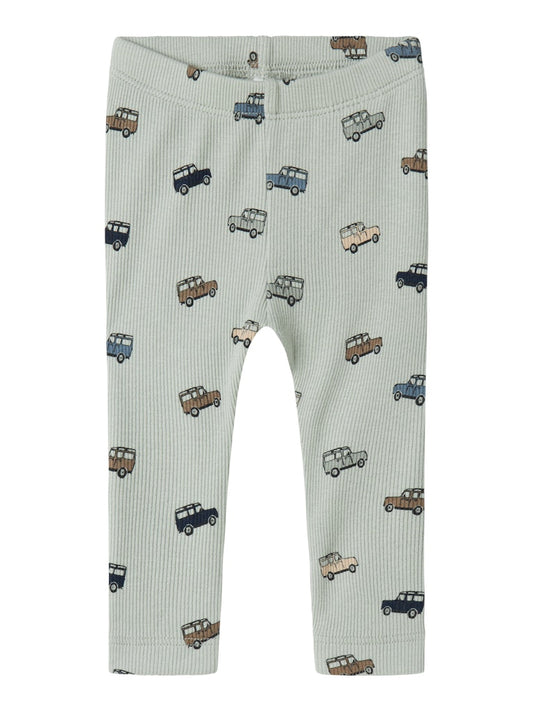 Leggings Bilar Ribbade Hukab Grön