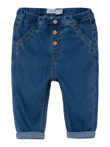 Supermjuka Jeans Berlin Knappar Baggy Blå