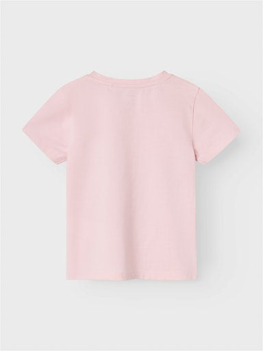 Kortärmad T-shirt Diaz Hallon Glitter Rosa