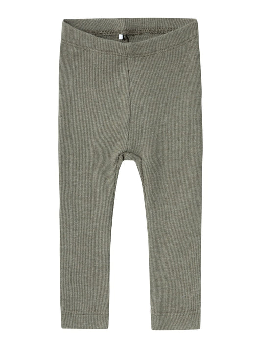 Byxa/Legging Kab Ribbad M Enfärgad Olivgrön