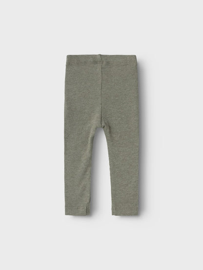 Byxa/Legging Kab Ribbad M Enfärgad Olivgrön