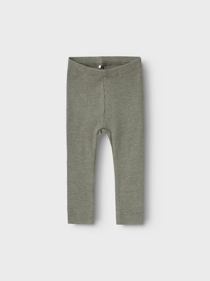 Byxa/Legging Kab Ribbad M Enfärgad Olivgrön