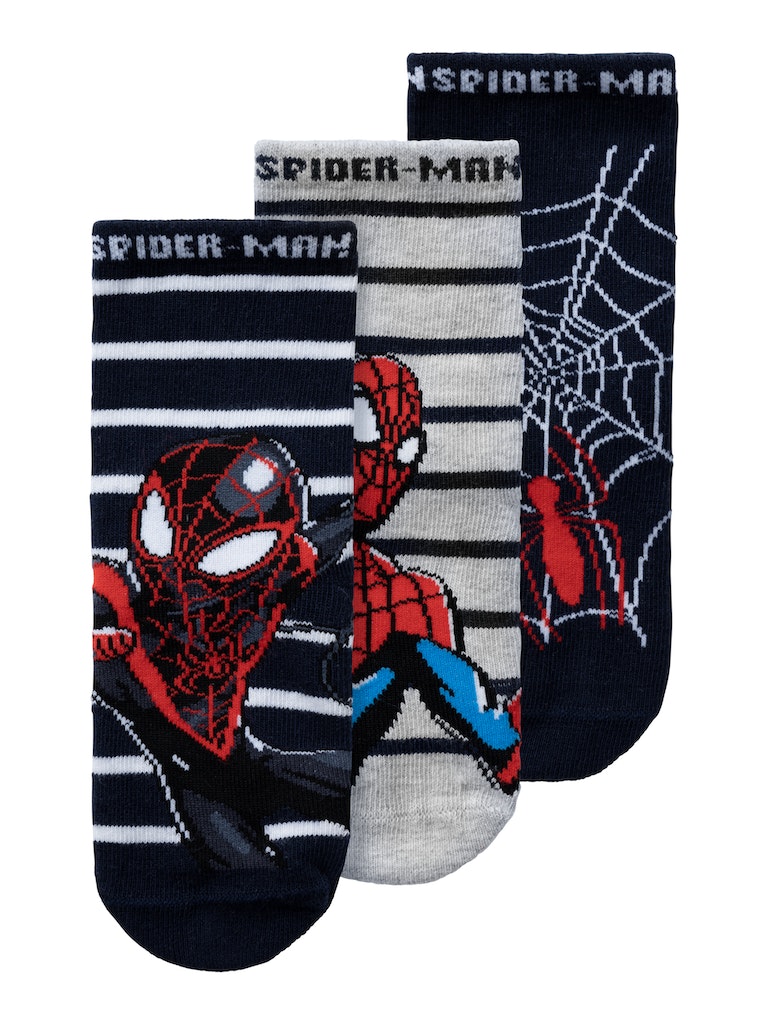 Strumpor Spiderman Muksi 3-pack Blå