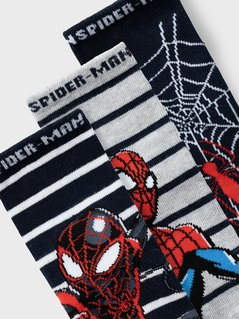 Strumpor Spiderman Muksi 3-pack Blå