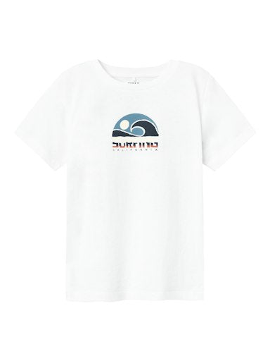 T-Shirt Hatune Kortärmad Surfing Vit