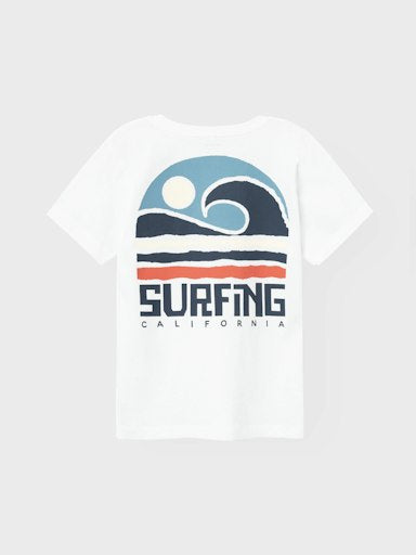 T-Shirt Hatune Kortärmad Surfing Vit