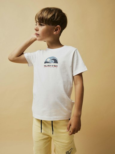 T-Shirt Hatune Kortärmad Surfing Vit