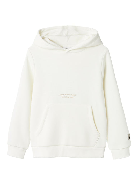 Hoodie Tieske Enfärgad Vit