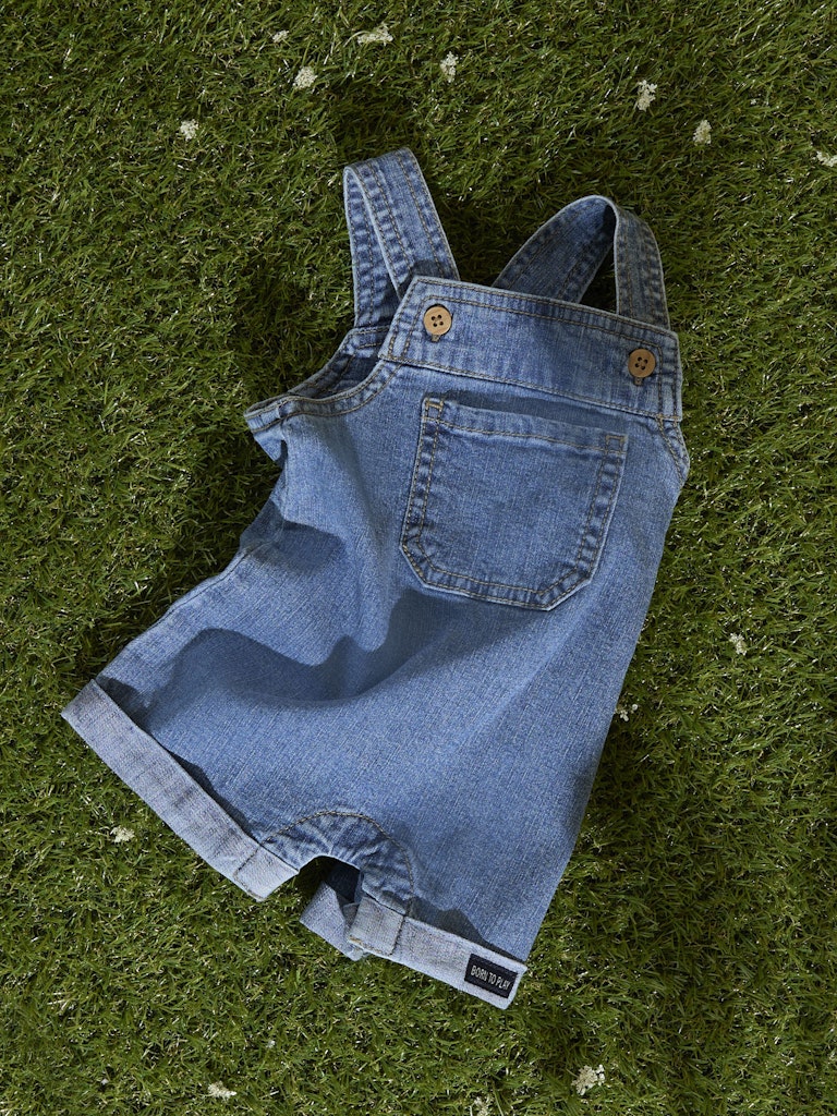 Hängselshorts Lou Mjuka Jeans Blå