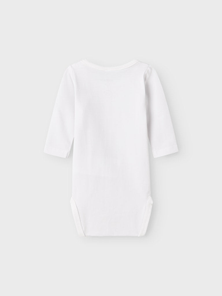 Långärmad Body Djur Hollow Vit
