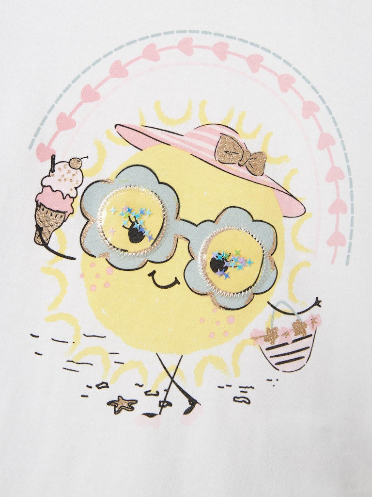 T-shirt Jola Kortärmad Glass Vit