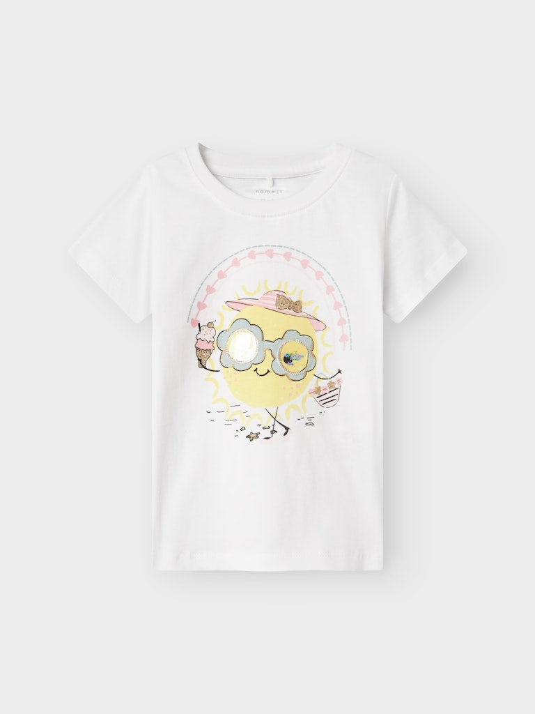 T-shirt Jola Kortärmad Glass Vit