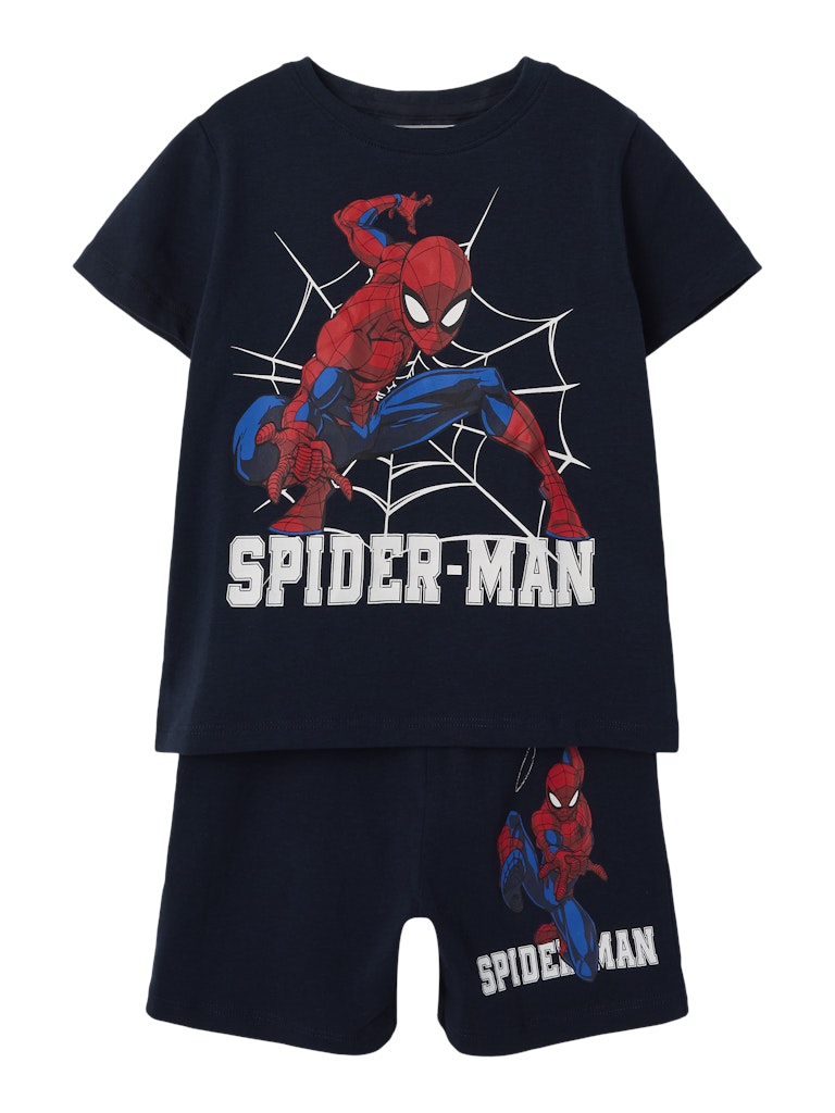 Shorts-set/Pyjamas Spiderman Kortärmad Blå
