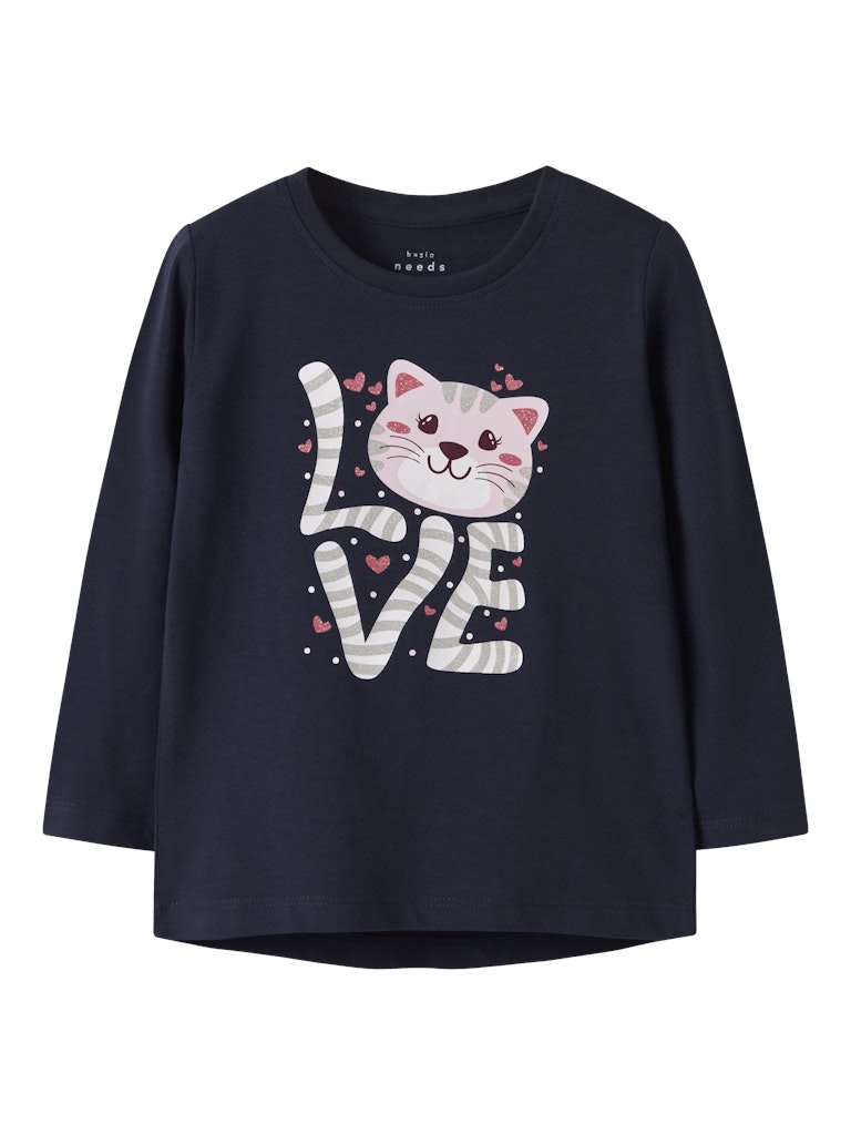 Långärmad Topp Vix Katt Blå