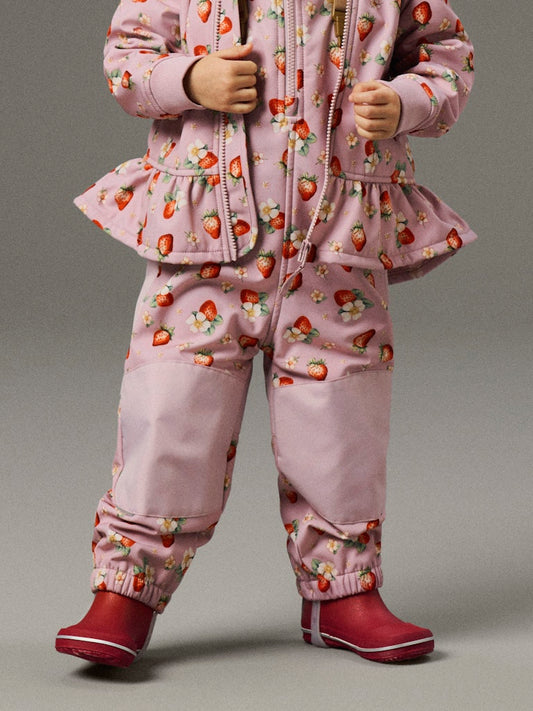 Softshell Byxa Vattentät Alfa08 Hängslen Jordgubbar Rosa