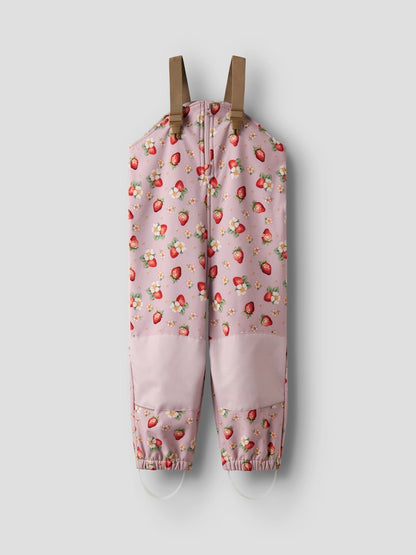 Softshell Byxa Vattentät Alfa08 Hängslen Jordgubbar Rosa