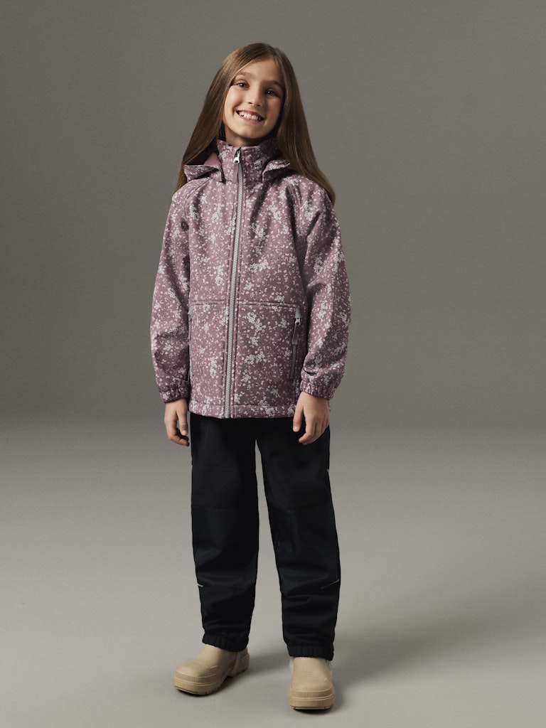 Softshell Jacka K Vattentät Alfa08 Mönstrad Lila