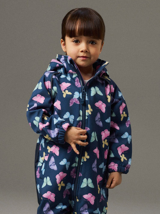 Softshell Overall Vattentät Fjärilar Alfa08 Blå