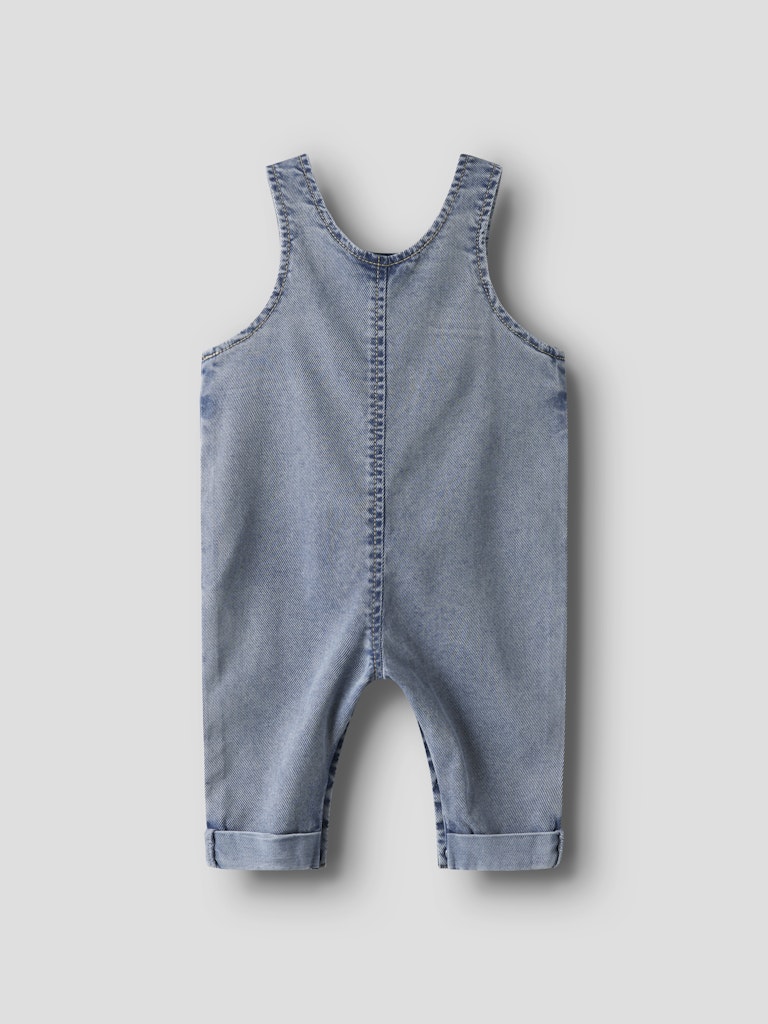 Supermjuk Hängselbyxa Denim Medium Blå