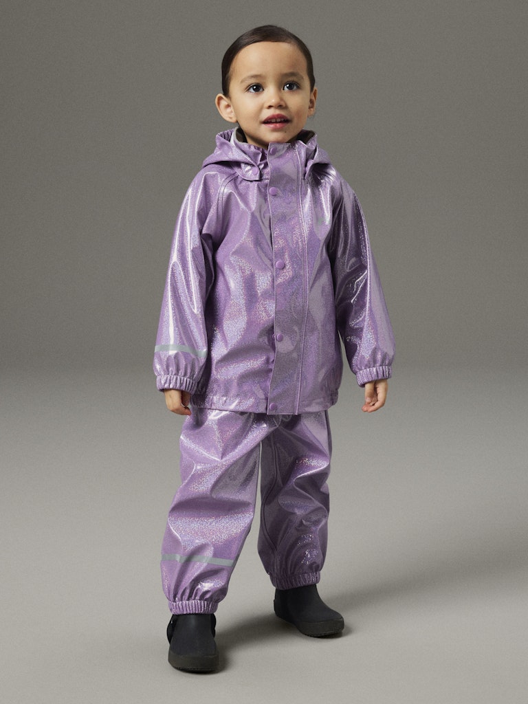 Regnställ Galonset Dry10 Ofodrat Glitter Lila/Rosa