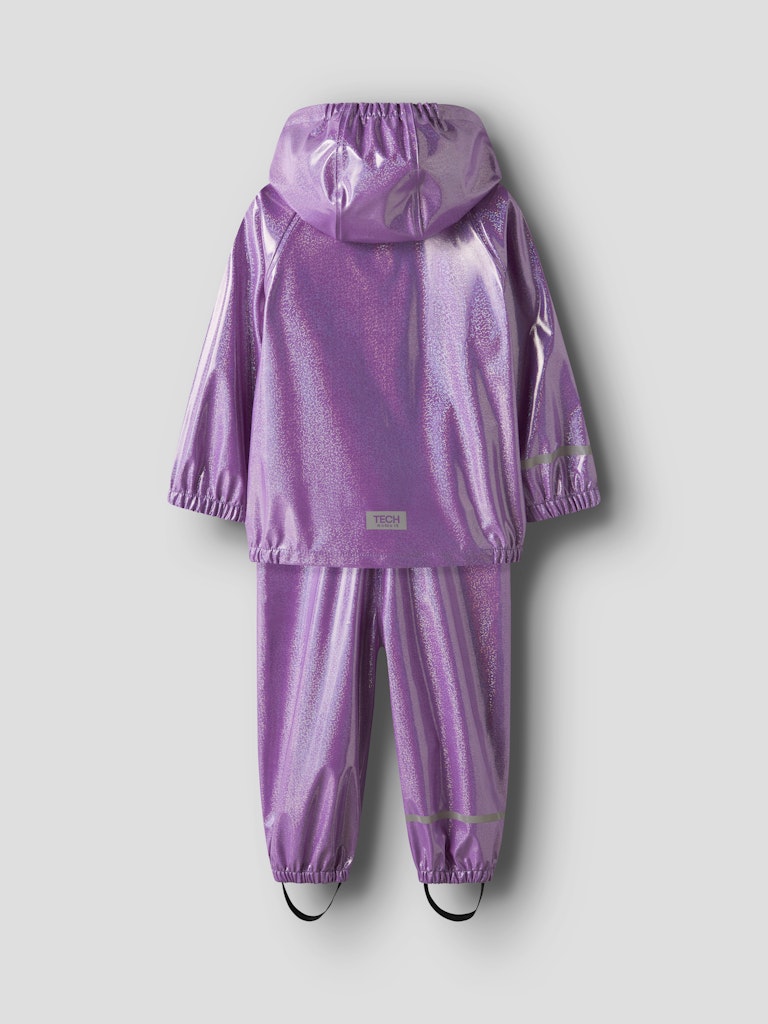 Regnställ Galonset Dry10 Ofodrat Glitter Lila/Rosa