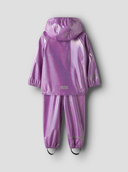 Regnställ Galonset Dry10 Ofodrat Glitter Lila/Rosa