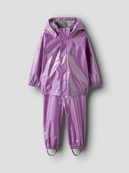 Regnställ Galonset Dry10 Ofodrat Glitter Lila/Rosa
