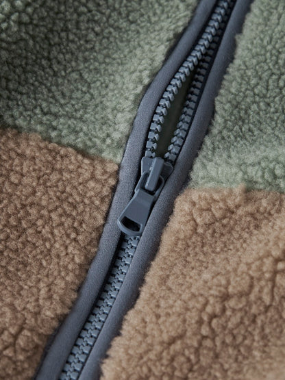 Teddyjacka Mimba Flerfärgad Grön/Blå/Brun