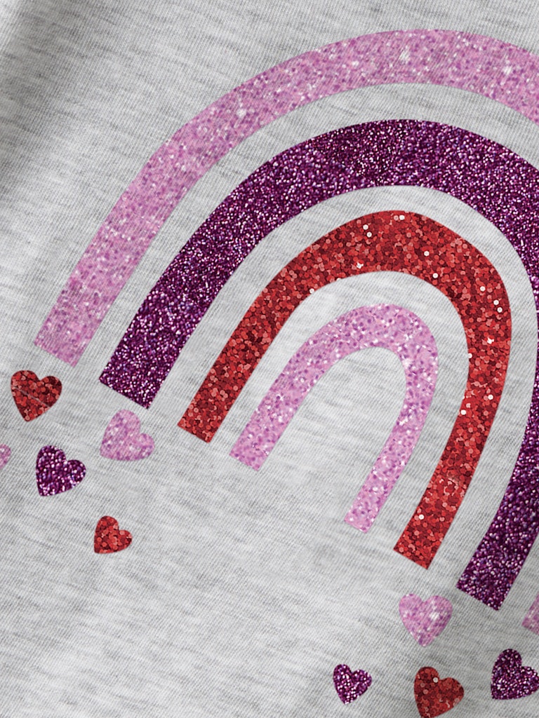 T-shirt Kortärmad Regnbåge Belina Grå