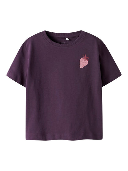 T-shirt Kortärmad Jordgubbe Belina Lila