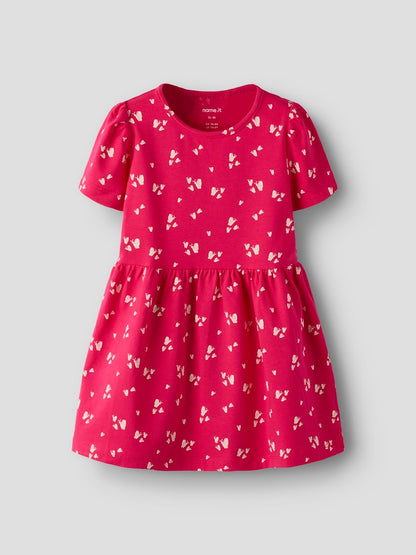 Klänning Kortärmad Filla Fjärilar Rosa