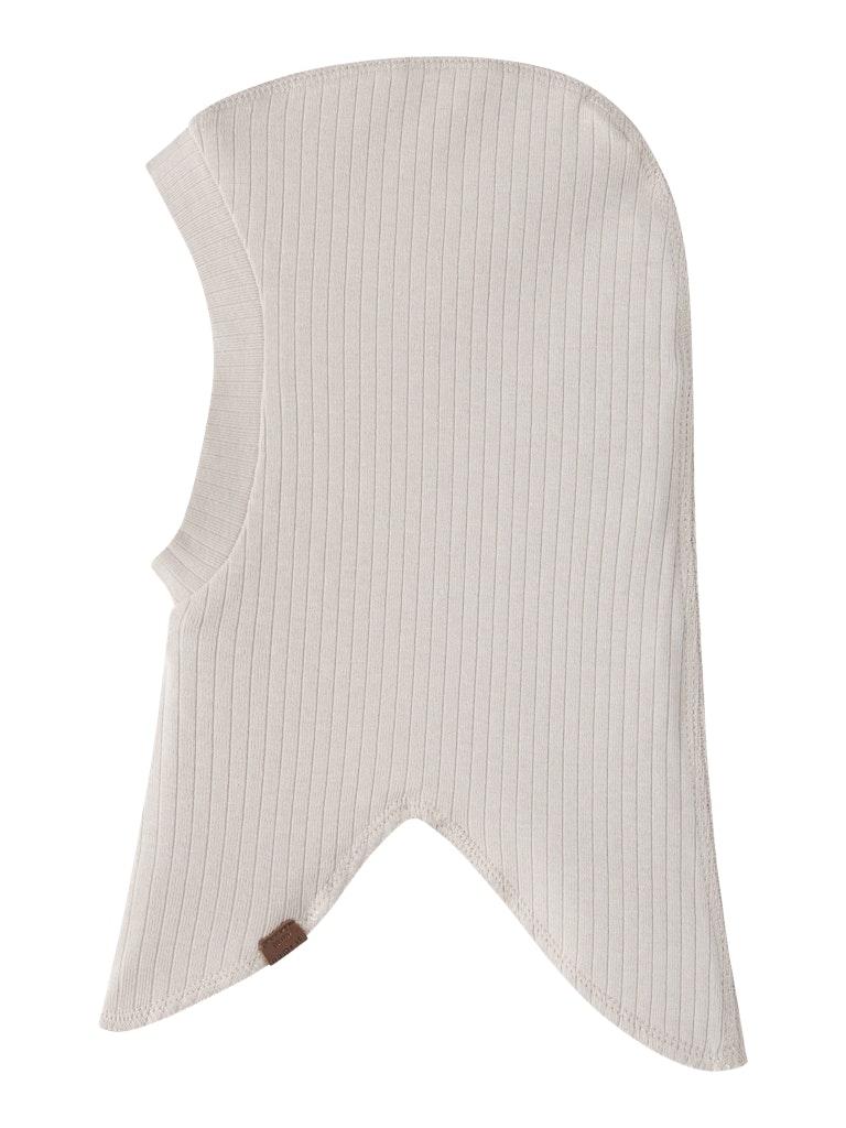 Balaclava Mex Ribbad Enfärgad Beige