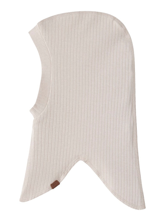 Balaclava Mex Ribbad Enfärgad Beige
