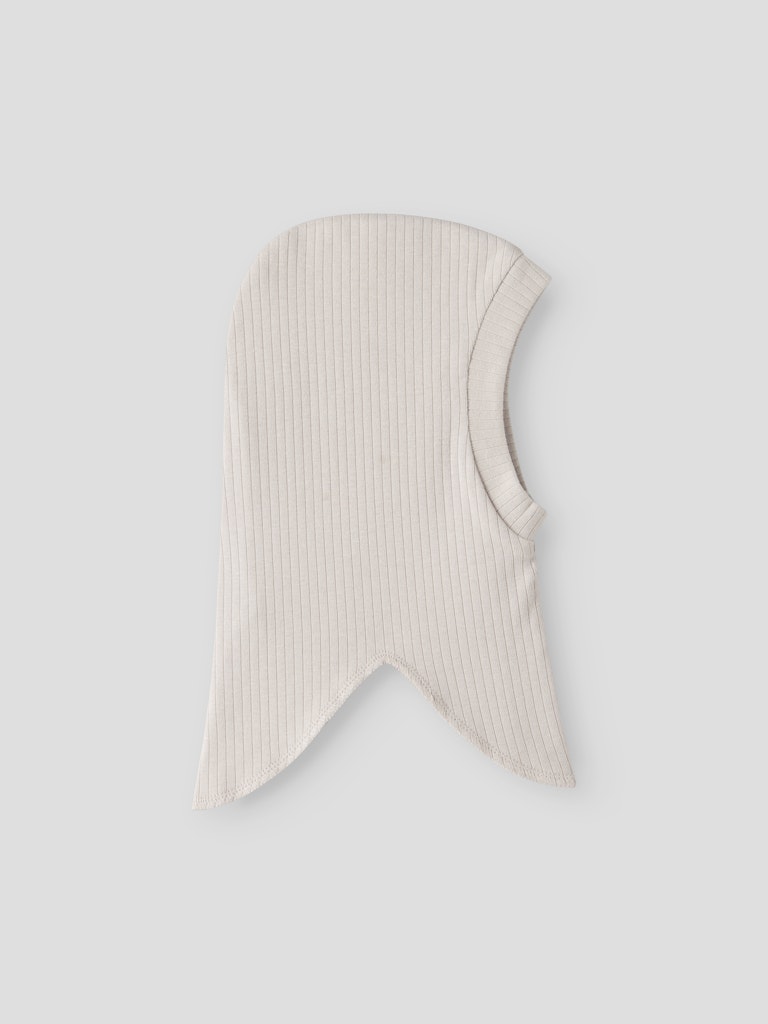 Balaclava Mex Ribbad Enfärgad Beige
