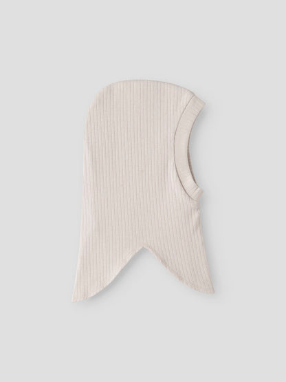 Balaclava Mex Ribbad Enfärgad Beige