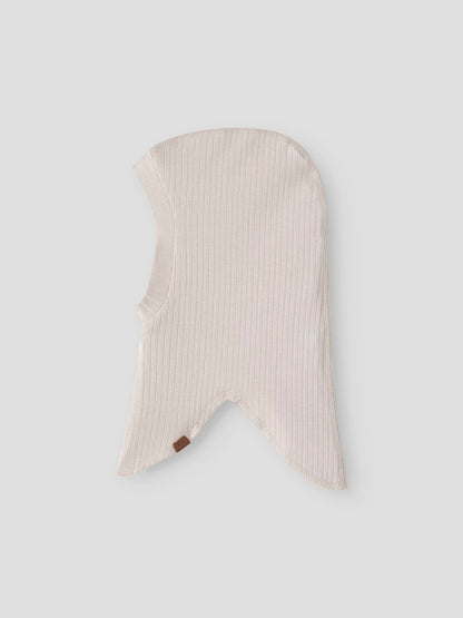 Balaclava Mex Ribbad Enfärgad Beige